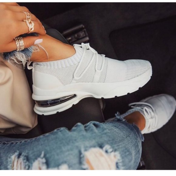 Shoes - Flyknit Slip On Sneaker in White